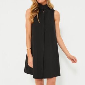 Tuckernuck Dress Black Sleeveless Charlie Short Mini Collar Button Down Medium